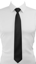 trilece Black Ties for Men - Mens Black Tie - Men&#39;s Solid Color Ties - Formal Ne - £15.63 GBP