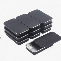 Gunmetal Glide: 20-Pack Small Metal Slide-Top Tins for Lip Balm &amp; Storage, 2.4x1 - £35.85 GBP