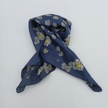 Shiny Unicorn Neck scarfs Women&#39;s Pure Silk Flower Printing Small Square Scarf  - £14.37 GBP