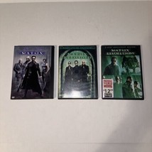 Matrix Trilogy Keanu Reeves 3 DVD Lot Complete Series Reloaded Revolutions 1 2 3 - £8.78 GBP