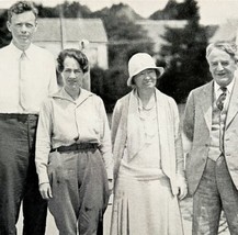 Senator Morrow With Mr And Mrs Charles Lindbergh 1935 Aviation Print DWT5A - $29.99