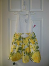 NWT Childrens Place Easter/Spring Fancy Dress 7/8 Yellow Roses - $19.99