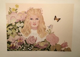 Miriam Ecker &quot;Florescence&quot; Young Girl in Flowers Signed Numbered 81/300 Print - £63.25 GBP