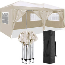 10&#39;x20&#39; Folding Canopy - 6 Sidewalls, UPF 50+, Portable Tent for Events - £151.34 GBP