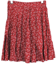 VTG 1940s Girls Red White Anchor Print Pleated Cotton Skirt 22&quot; Waist Na... - $1,368.53 MXN