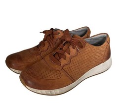 Dansko Womens Christina Perforated Sneakers Shoes Saddle Brown Size 37 / Us 6.5 - £29.88 GBP