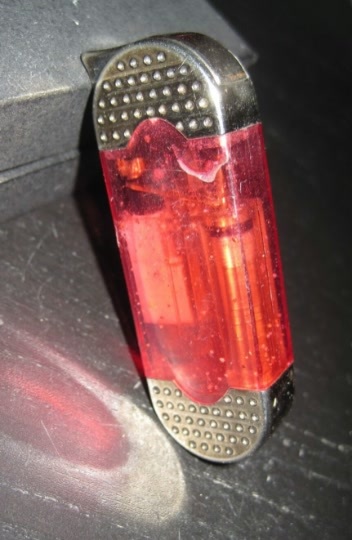 Novelty Small LED RED Light Gas Butane Lighter - $4.99