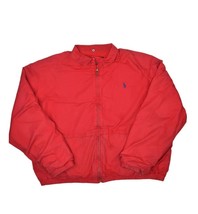 Vintage Polo Ralph Lauren Jacket Mens XL Red Fleece Lined Full Zip Bi Swing - £45.26 GBP