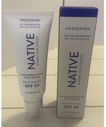 Native Mineral Face Lotion Sunscreen with Zinc Oxide SPF 30 Unscented 1.... - £7.09 GBP