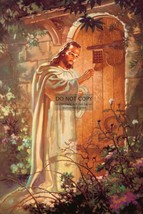JESUS CHRIST KNOCKING ON DOOR CHRISTIAN 4X6 PHOTO POSTCARD - £6.76 GBP