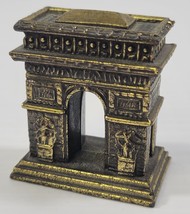 *B3) Vintage Paris France Arc De Triomphe Brass Paperweight Travel Souvenir - $184.34 MXN