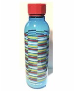 Starbucks Water Bottle Summer Aqua Blue Striped Bottle 18 fl oz Travel C... - £11.25 GBP
