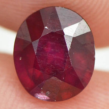 Loose Ruby Gemstone Cushion Cut Red Color Natural Treated Certified 2.08 Carat - £213.55 GBP