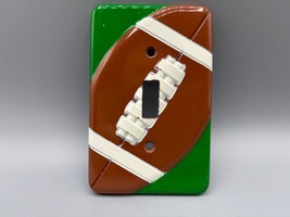 Football Themed Metal Single Light Switch Cover Plate Room Decor Sports - $6.86
