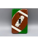 Football Themed Metal Single Light Switch Cover Plate Room Decor Sports - $6.86