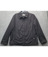 Calvin Klein Windbreaker Jacket Men&#39;s XL Black Soft Shell Long Sleeve Fu... - $514.78 MXN