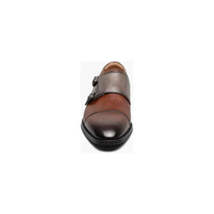 Stacy Adams Raythorne Cap Toe Double Monk Strap Shoes Gray Brown 25671-971 image 6
