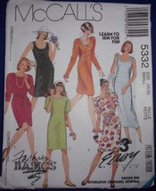 McCall’s Misses’ Dresses In Two Lengths &amp; Sash Size 10-12 #5332 - £4.69 GBP