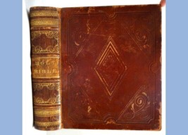 1846 Antique Leather Bible New York Zwigert Zweigert Illustrated Ot Nt Apocrypha - £114.48 GBP
