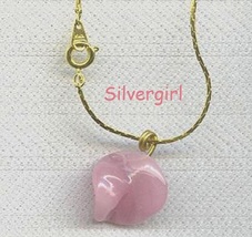 Glass Pendant Style Necklaces Pink Lampwork Glass Twist - $9.99
