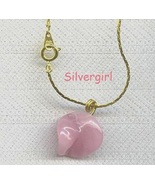 Glass Pendant Style Necklaces Pink Lampwork Glass Twist - £7.98 GBP