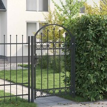 Fence Gate Gray 39.4" x 59.1" Powder-coated steel - $4,274.17 MXN