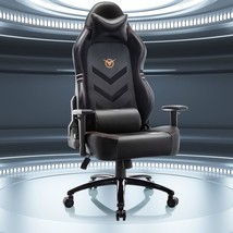 350-Pound Big And Tall Racing Computer Gamer Chair With Wide Seat, Recliner - £163.56 GBP