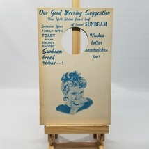 Vintage New York State&#39;s Finest Sunbeam Bread Door Hanger Advertisement - $24.63