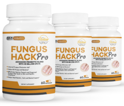 3 Pack Fungus Hack Pro, helps remove fungi and bacteria-60 Capsules x3 - £74.49 GBP