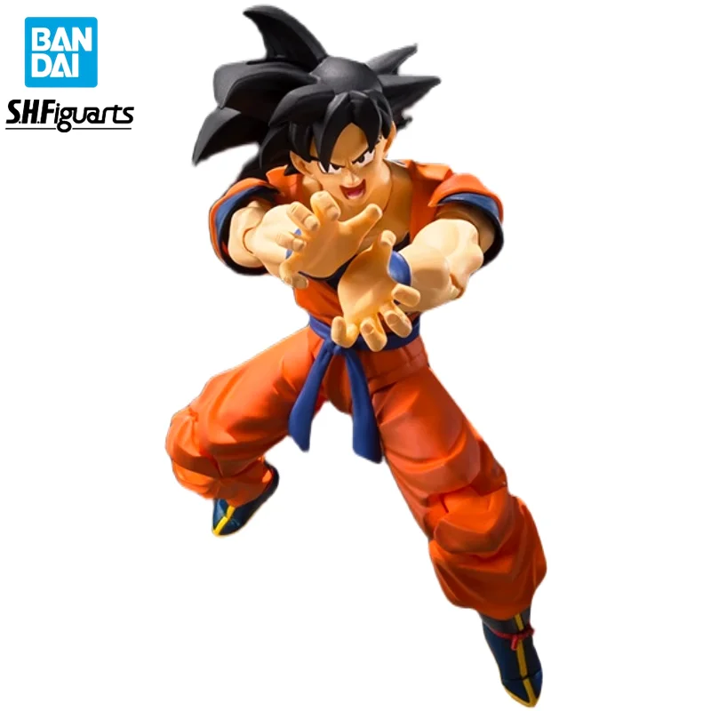Original BANDAI SHFiguarts Goku Kakarotto Dragon Ball Anime Figure Toys ... - $74.86