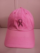 Breast Cancer Awareness Pink Ribbon Adjustable Cap Hat - £7.94 GBP