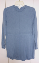 J. Jill Ladies Ls Long Blue Knit Pullover SWEATER-VISCOSE/RAYON/WOOL-BARELY Worn - £11.19 GBP