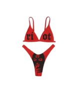 Funny Letter Pattern Printed 2Pcs Bikini Suits - €31,54 EUR