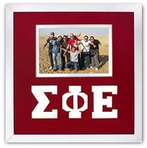 Sigma Pi Epsilon SPE Fraternity Licensed Picture Frame for 4x6 photo red/white - £28.10 GBP
