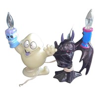 Trendmasters 1995 Vintage Blow Mold Bat and Ghost Halloween Decorations ... - £32.78 GBP