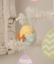 Bethany Lowe Easter Spring Chickie Tail Egg Ornament~ Blue - $17.75