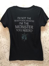 Graphic T-Shirt XL &quot;I&#39;m Not The Beauty You Wanted I&#39;m The Monster You Ne... - £11.50 GBP