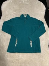 Tommy Bahama Womens Aqua Blue Pullover 1/4 Button Sweater Size Small - $14.84