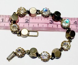 Victorian Paste sterling silver crown settings closed back gold gilt bra... - $593.75