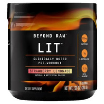 BEYOND RAW LIT STRAWBERRY LEMONADE 7.2 OZ 15 SERVINGS NEW - $16.82