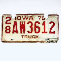 1976 United States Iowa Delaware County Truck License Plate 28 AW3612 - $16.82