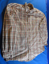 EDDIE BAUER MEN&#39;S RED WHITE PLAID OUTDOOR LONG SLEEVE BUTTON UP OUTDOOR ... - $378.44 MXN