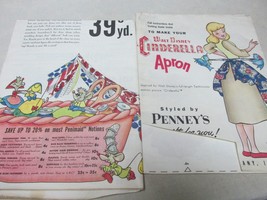 &quot;&quot;DISNEY&#39;S - CINDERELLA APRON PATTERN +++ FINISHED APRON&quot;&quot; - 1952 - $28.89