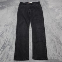 Levis Pants Boys 16 Black 511 Slim Skinny Button Zip Charcoal Wash Denim... - $25.72