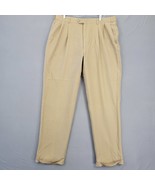 Hart Schaffner &amp; Marx Men Pants Size 40 Tan Wool Khaki Preppy Pleats Cla... - $12.24