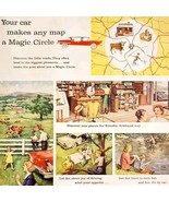 1958 Ethyl Oil Corp Company Magic Circle Map Advertisement Gas &amp; Oil DWII14 - €26,05 EUR