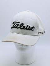 Titleist Pro V1 FJ New Era Fitted Large XL White Black Mesh Golf Cap Hat - $15.95