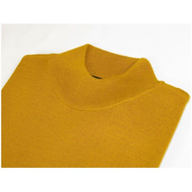 Men PRINCELY Made in Turkey Soft Merinos Wool Sweater Knits Mock 1011-00 Gold image 3
