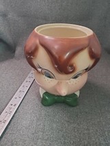Vintage Metlox Pinocchio Hand Painted Ceramic Porcelain Cookie Jar No Hat - £21.94 GBP