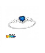 Heart mood color changing sterling silver ring - $15.00